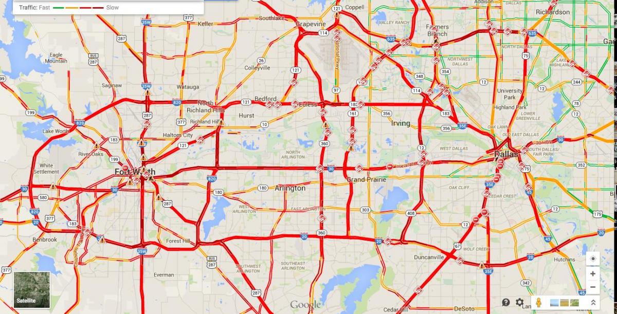 kaart Dallas liikluse