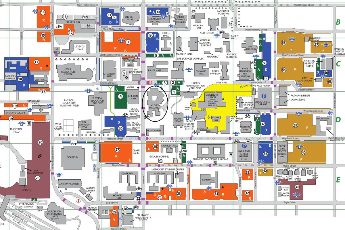 University of North Texas, Dallas kaart