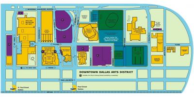 Kaart Dallas arts district