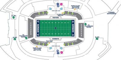Cowboys stadium parkimine kaart