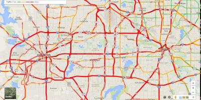 Kaart Dallas liikluse