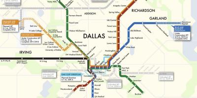 Kaart Dallas metro