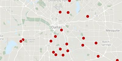 Dallas kuritegevuse kaart