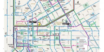 Dallas bussi liinid kaardil