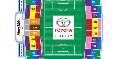 Kaart Toyota Staadion-Dallas